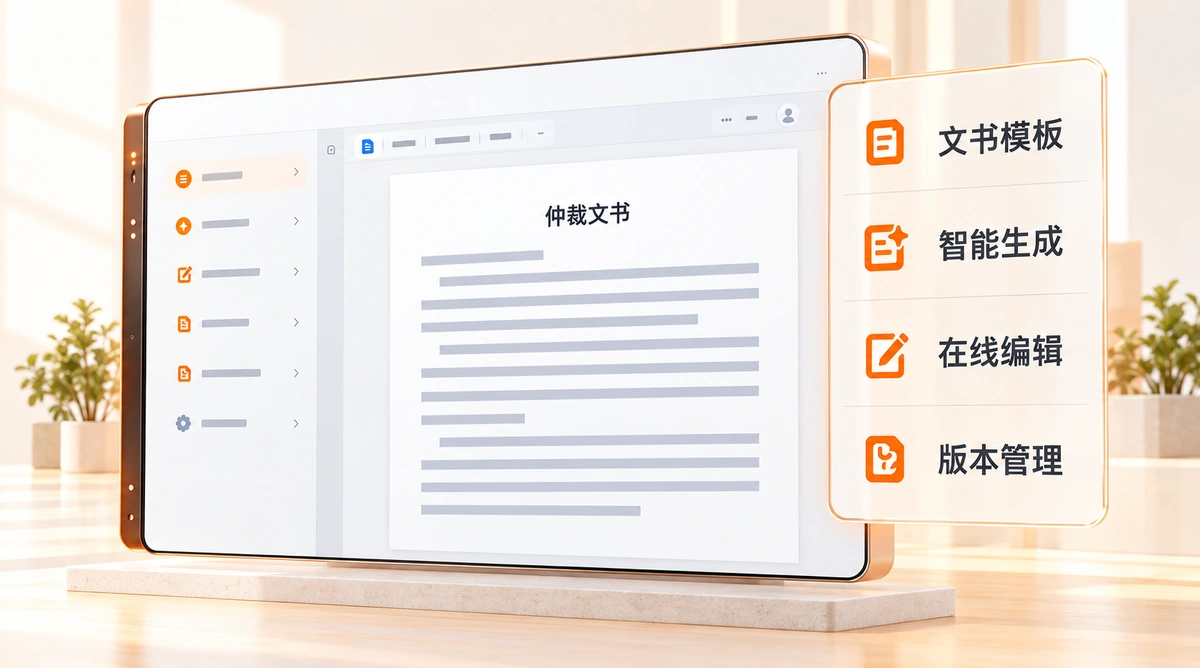 仲裁智能文书系统功能界面